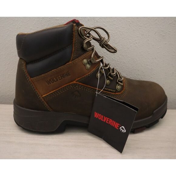Wolverine W10315 Men's Sz 10M Dark Brown Cabor Waterproof 6" Work Boots - Picture 11 of 16